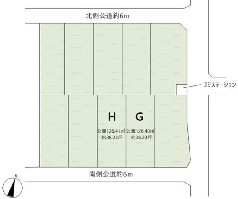 間取図/区画図:H・G区画(分譲中